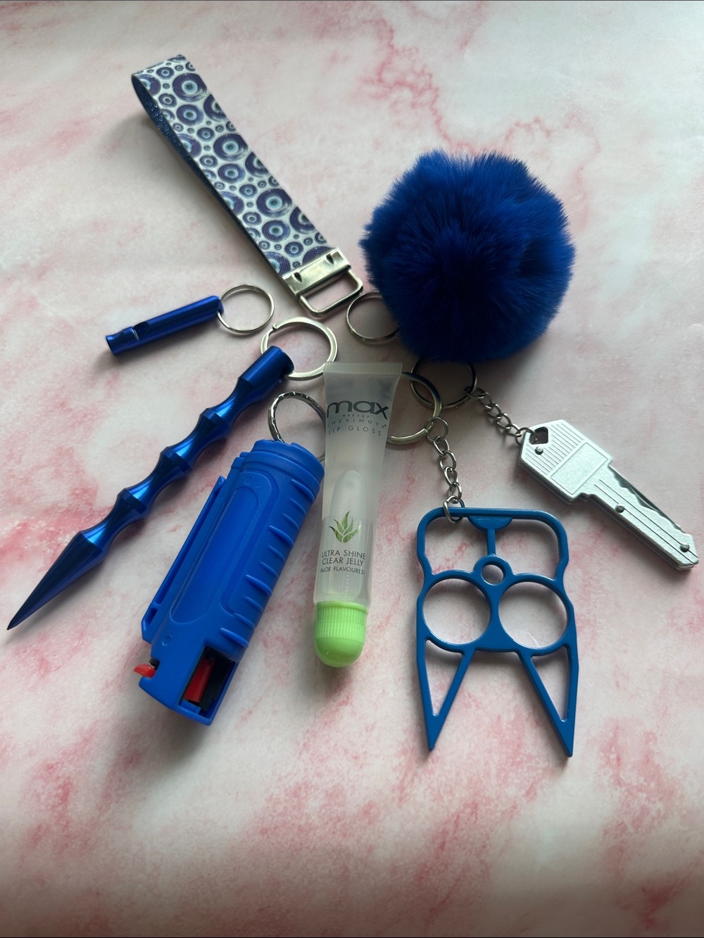 Blue Self Defense Keychain